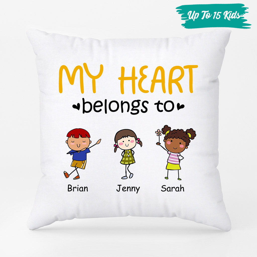 Personalized All My Heart Belongs To Pillow