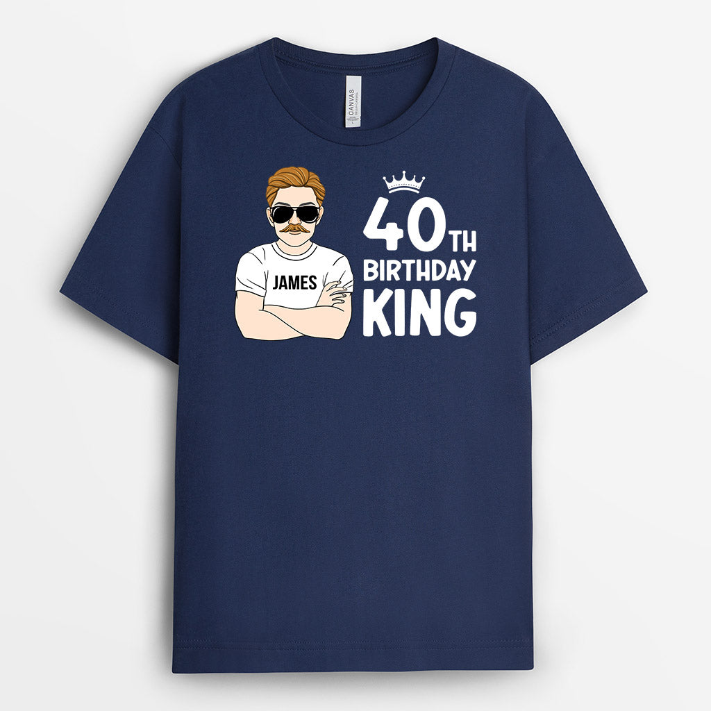 Happy 40th Birthday T-Shirts – Personalized King Shirt