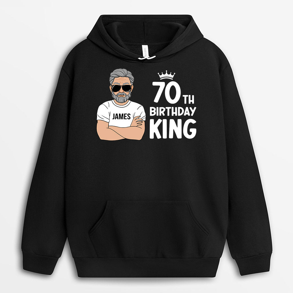 Personalized Happy 70th Birthday King Hoodie