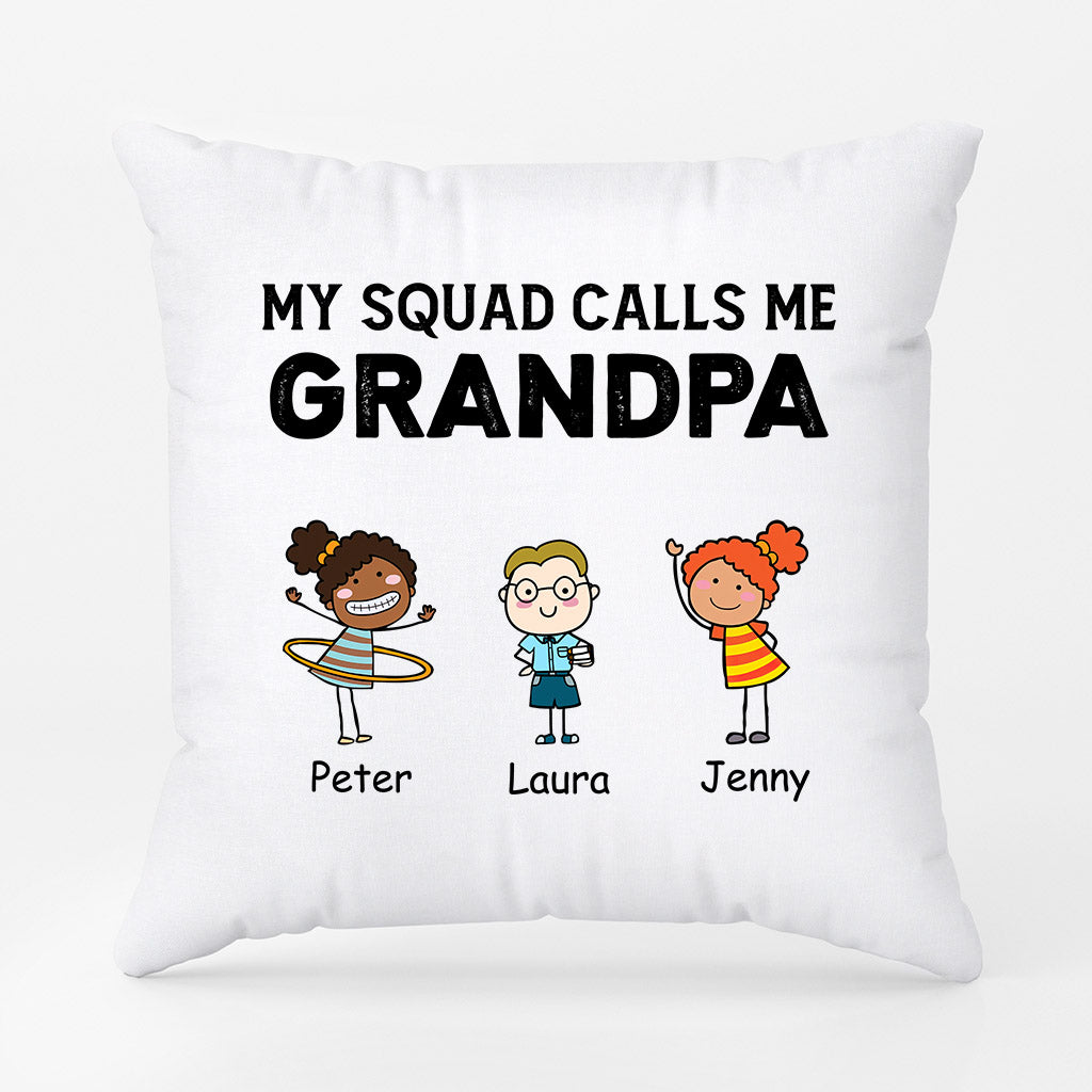 Personalized My Cute Squad Calls Me Daddy/Grandpa Pillow