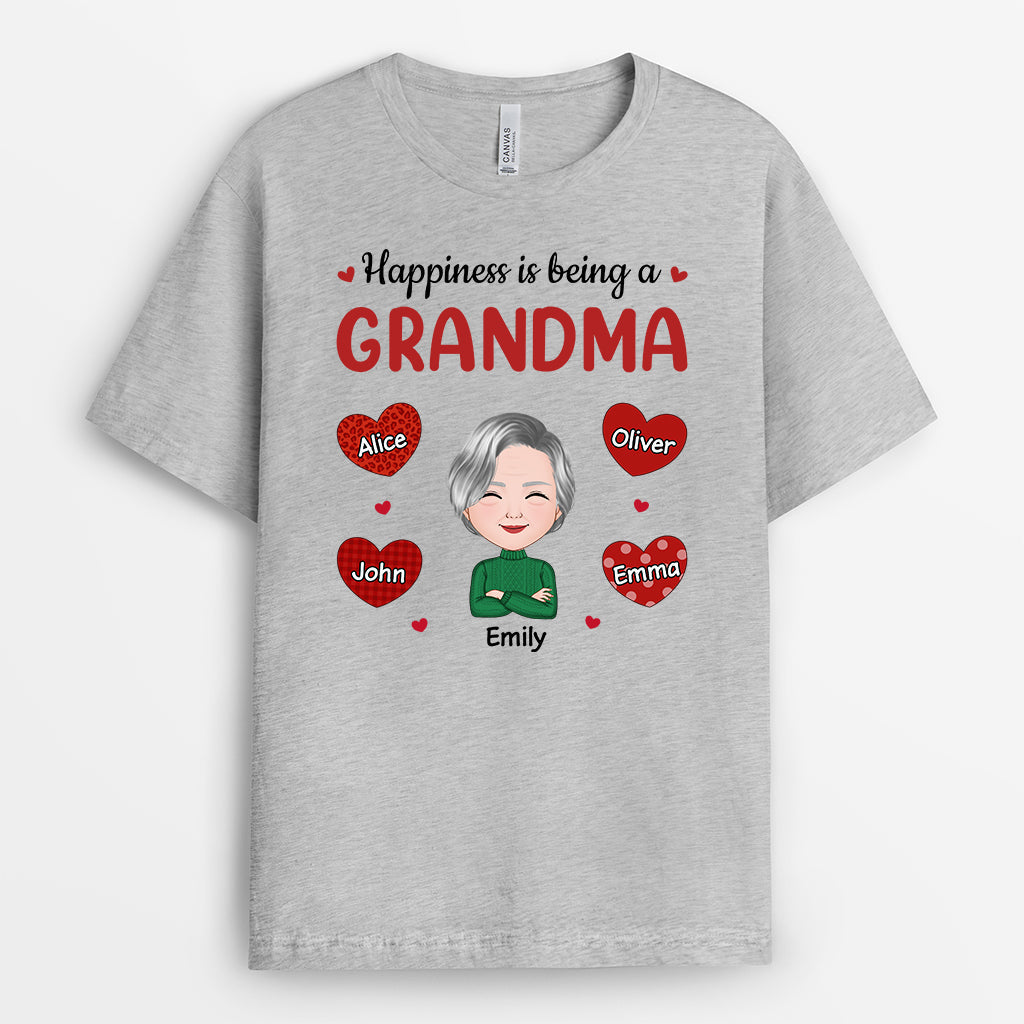 Personalized Great Happiness Is Being A Mommy Grandma T-shirt
