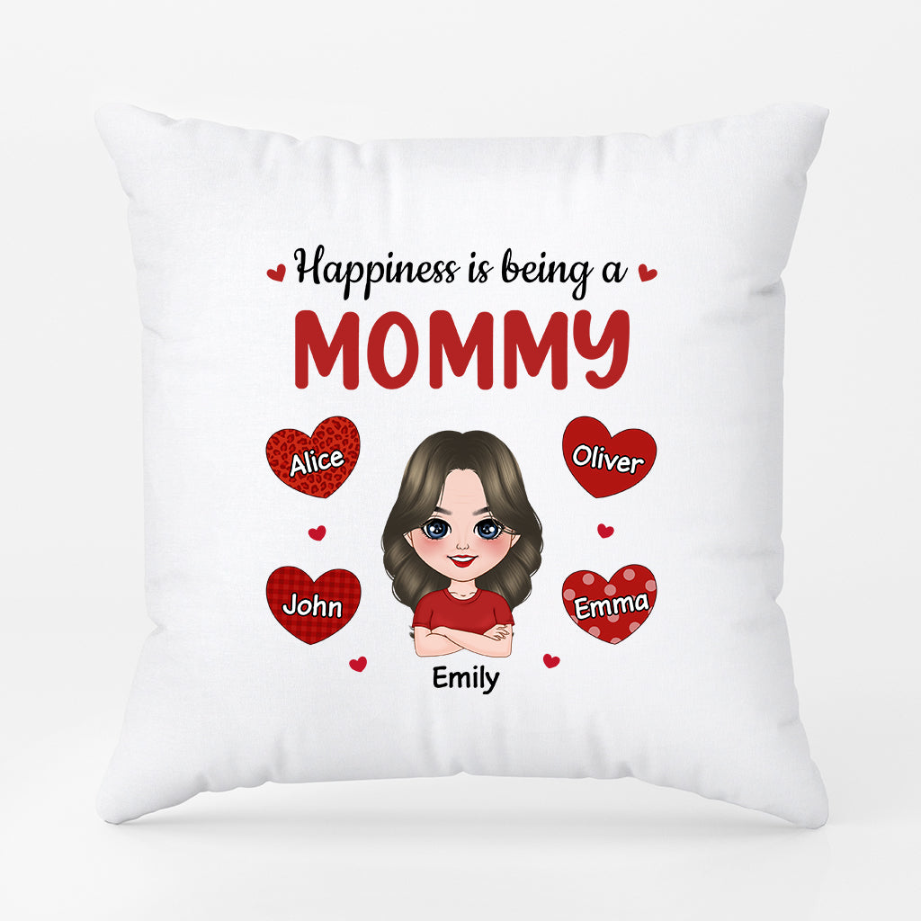 Personalized Happiness Is Being Your Mommy/Grandma Pillow