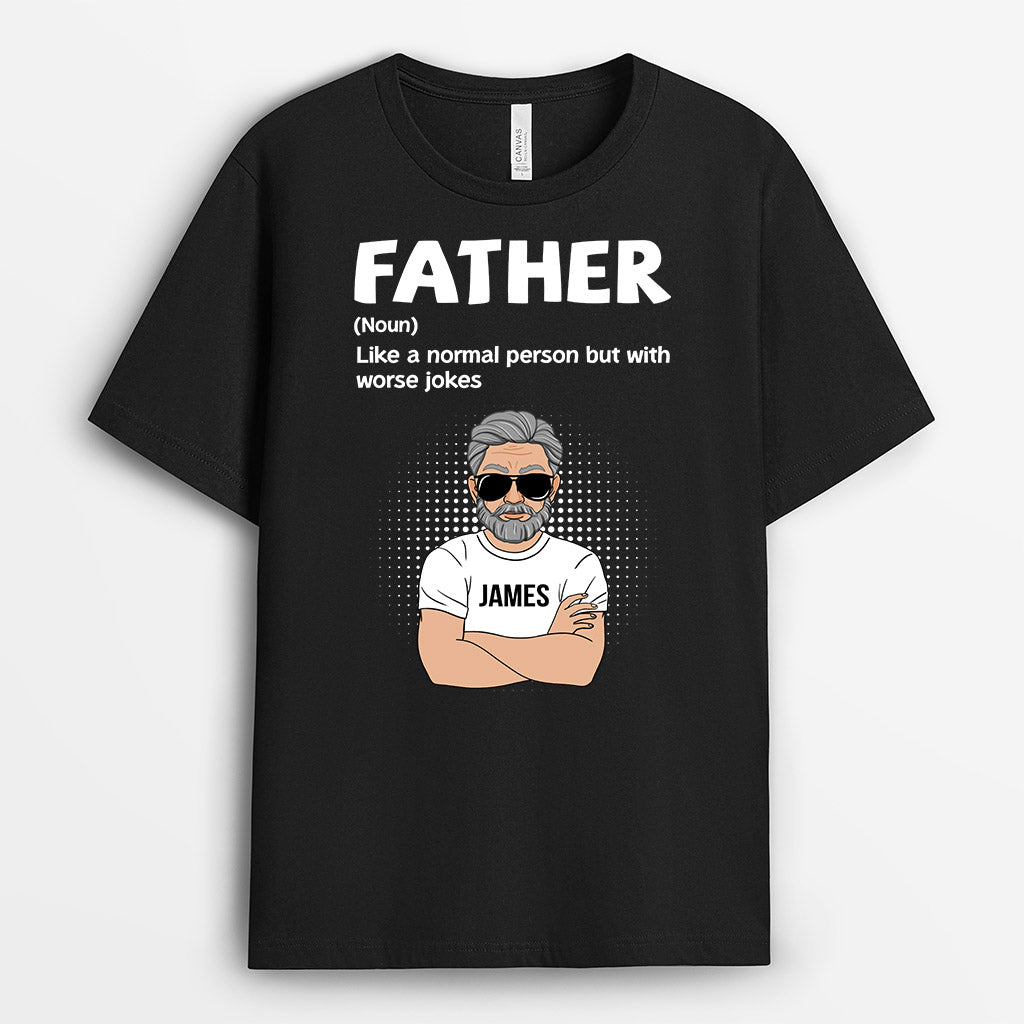 Personalized Father Cool And Funny Definition T-shirt