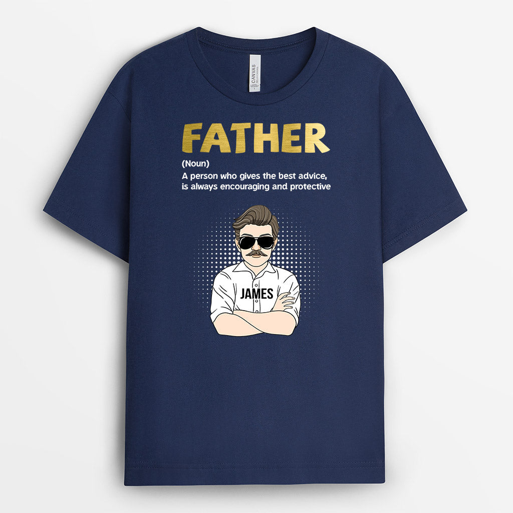 Personalized Father Cool And Funny Definition T-shirt