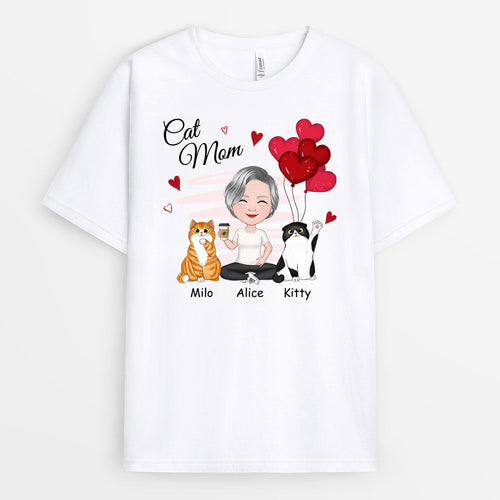 Greatest Cat Mom Tee - Personalized Pet Clothing For Humans