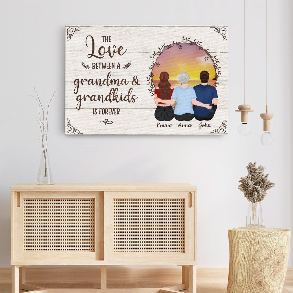 Personalized The Special Love Between Grandma Mother And Forever Canvas
