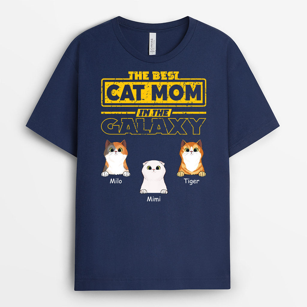 The Best Cat Mom Dad In The Galaxy - Personalized Cat Tees For Humans