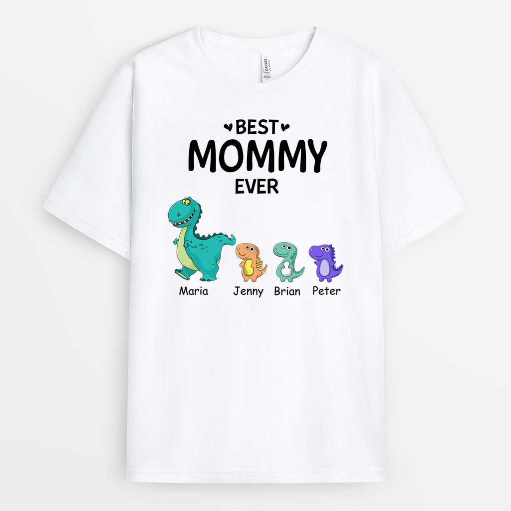 Personalized The Best Dinosaur Grandma Mommy Ever In The World T-shirt