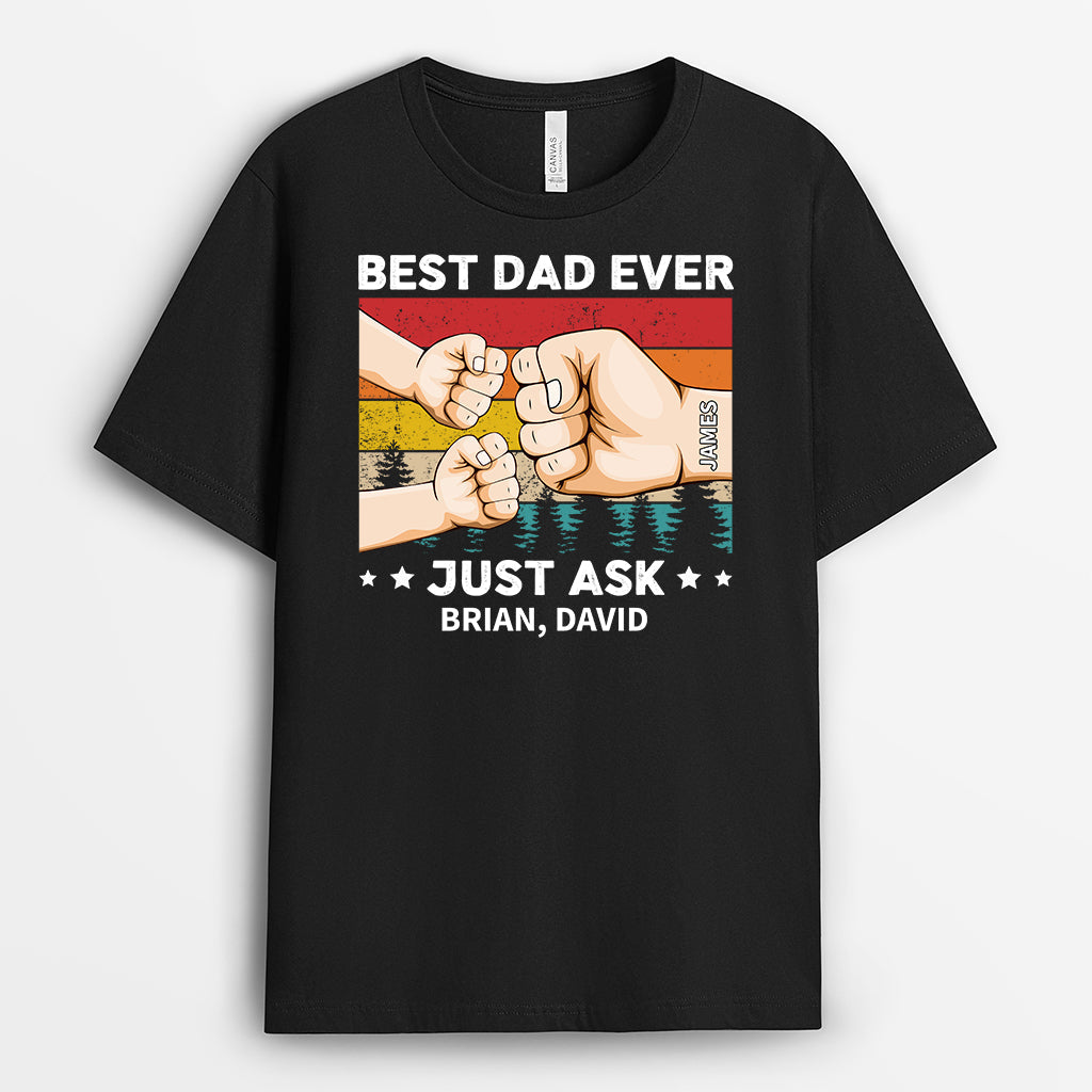 Personalized Best Dad Grandpa Ever Just Ask My Kids T-shirt
