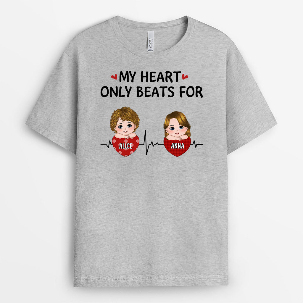 Personalized All My Heart Only Beats For T-shirt