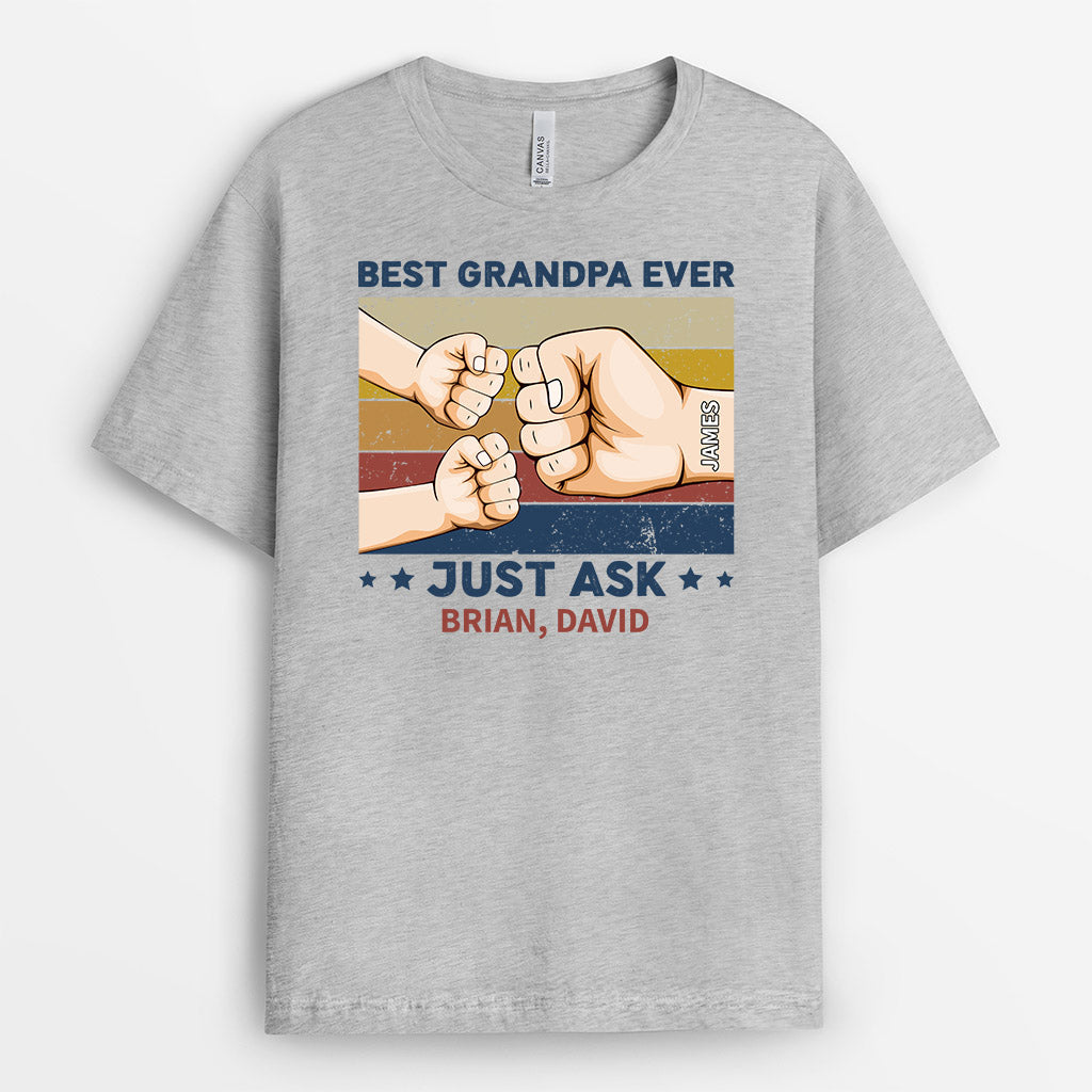 Personalized Definitely The Best Dad Grandpa Ever Just Ask T-shirt