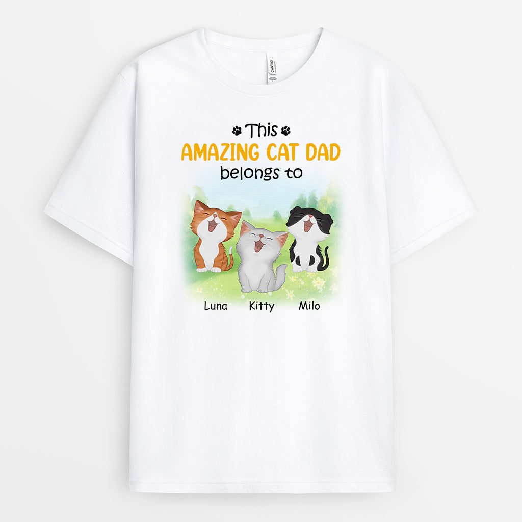This Amazing Cat Dad Belongs To - Custom Shirts For Pet Lovers