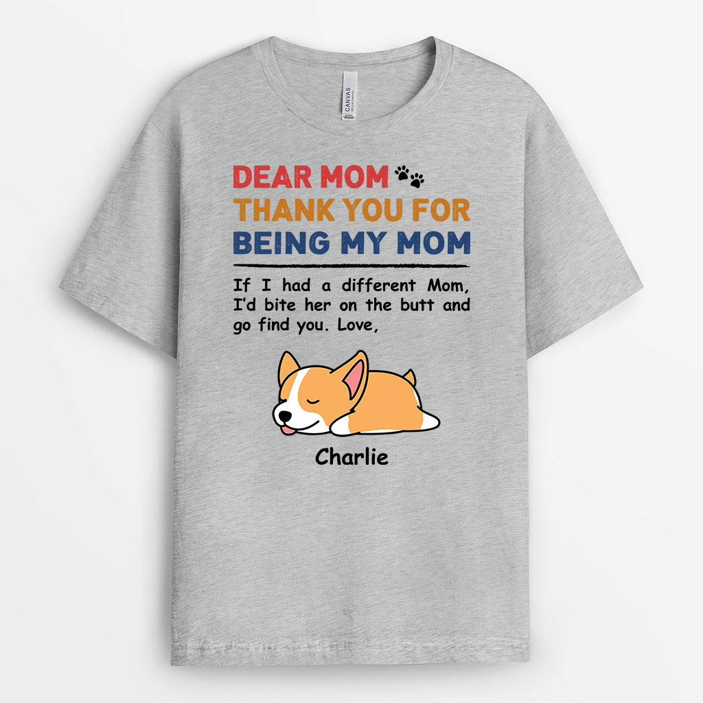 Dear Mom/Dad Thank You For - Personalized Dog T-shirts for Human