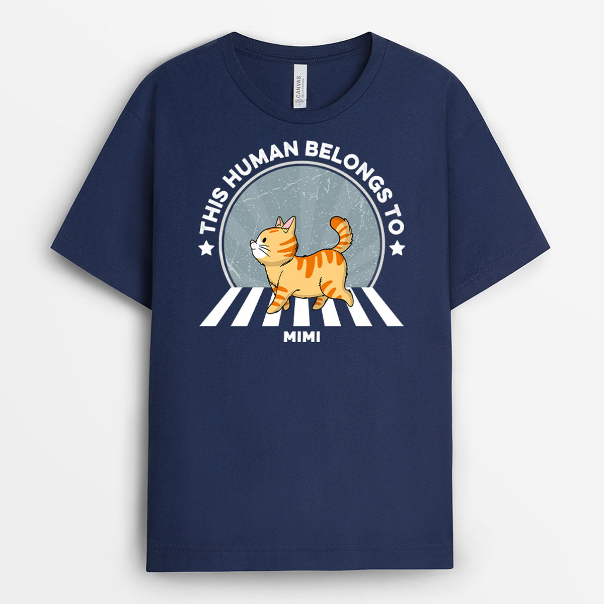 This Great Human Belongs To Cat T-shirt - Custom Cat Lover Gifts