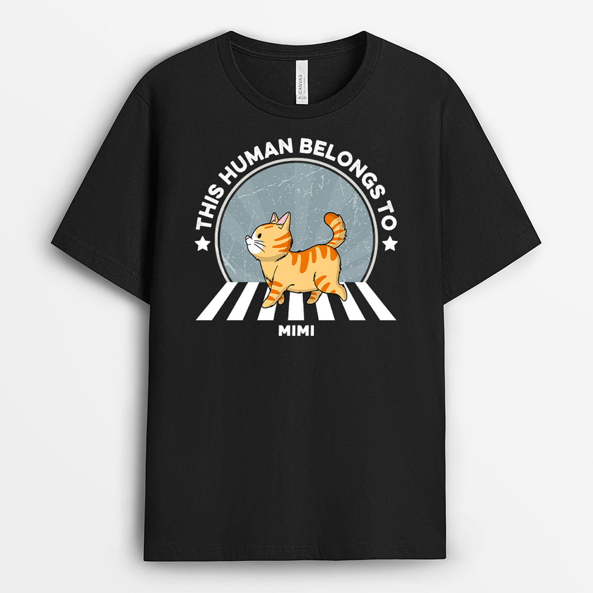 This Great Human Belongs To Cat T-shirt - Custom Cat Lover Gifts