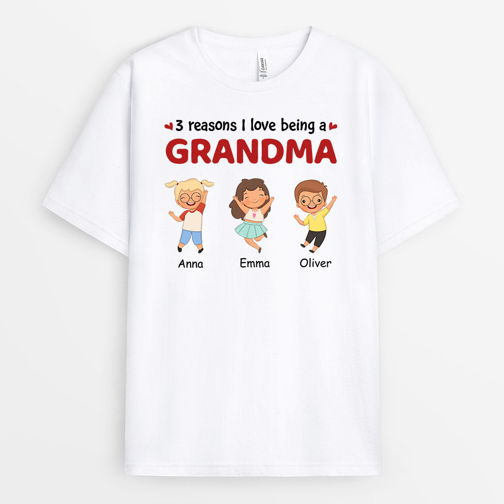 Personalized Reasons That I Love About Being A Grandma Mommy T-shirt