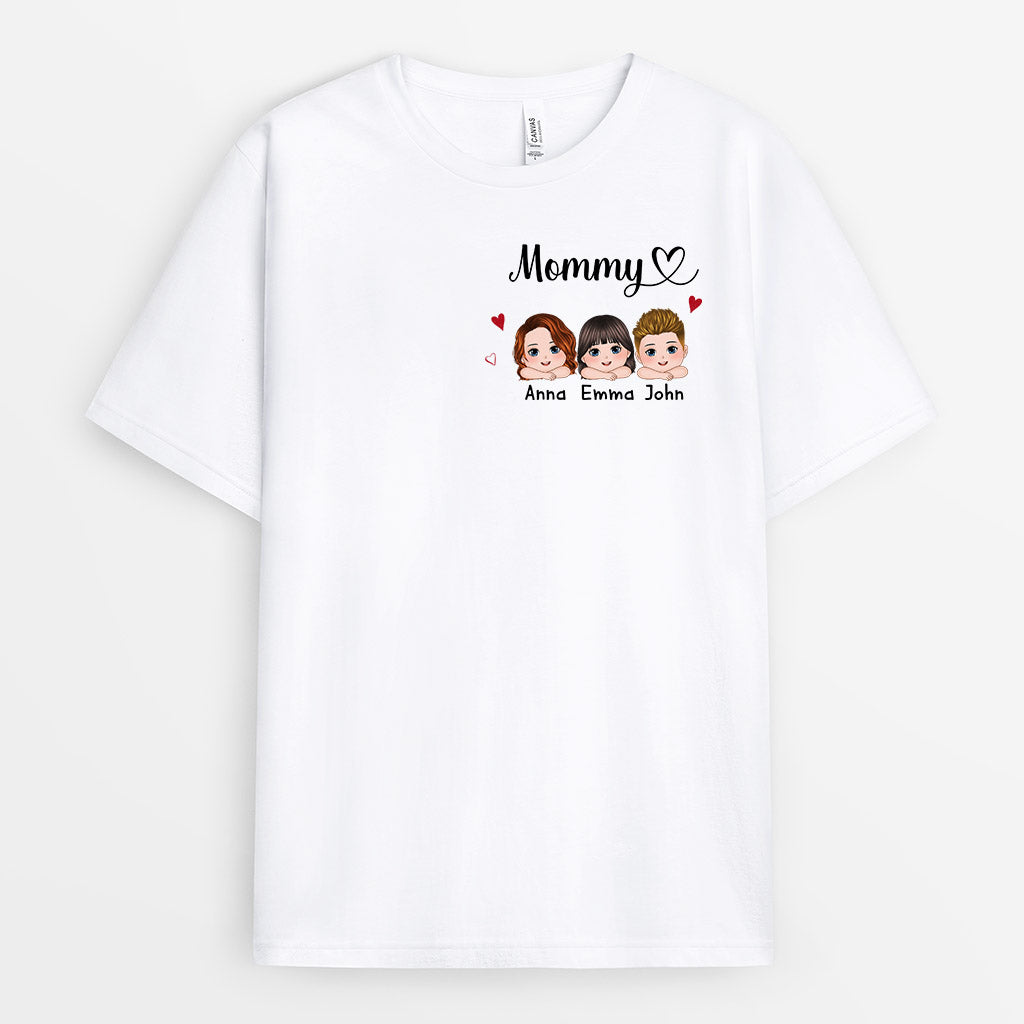 Personalized Mommy Grandma Cute Kids T-shirt