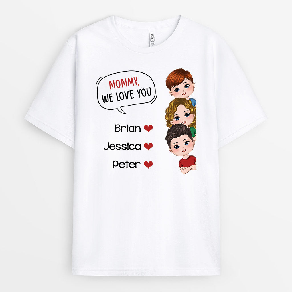 Personalized Mommy Grandma We Love You So Much T-shirt