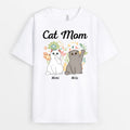 Cute And Colorful Cat Mom - Cat On A Shirt Personalized