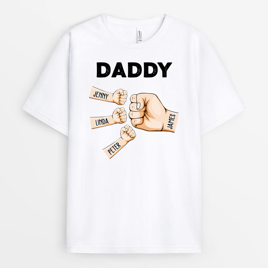 Wonderful Daddy Grandpa Fist Bump - Custom Dad Shirts