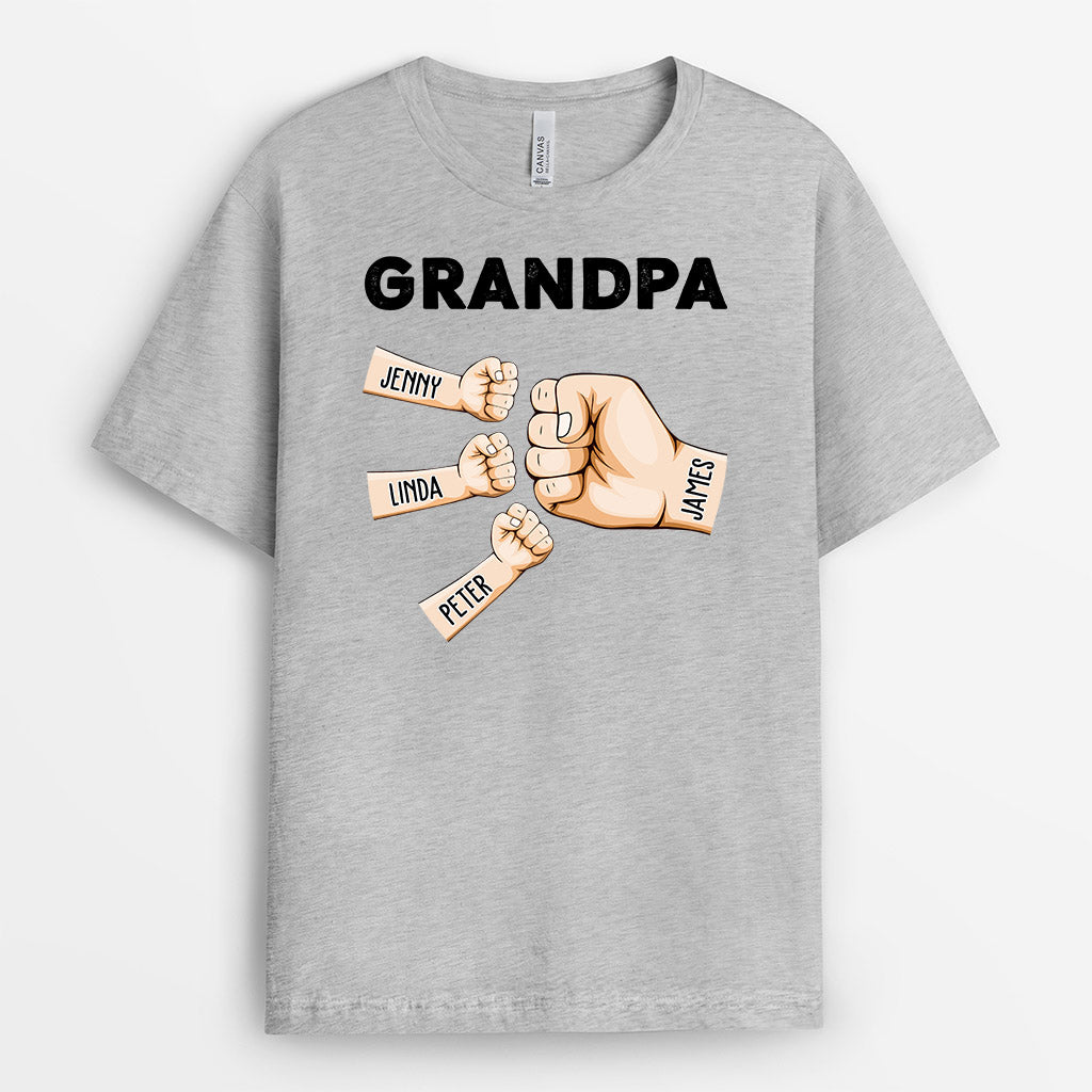 Wonderful Daddy Grandpa Fist Bump - Custom Dad Shirts