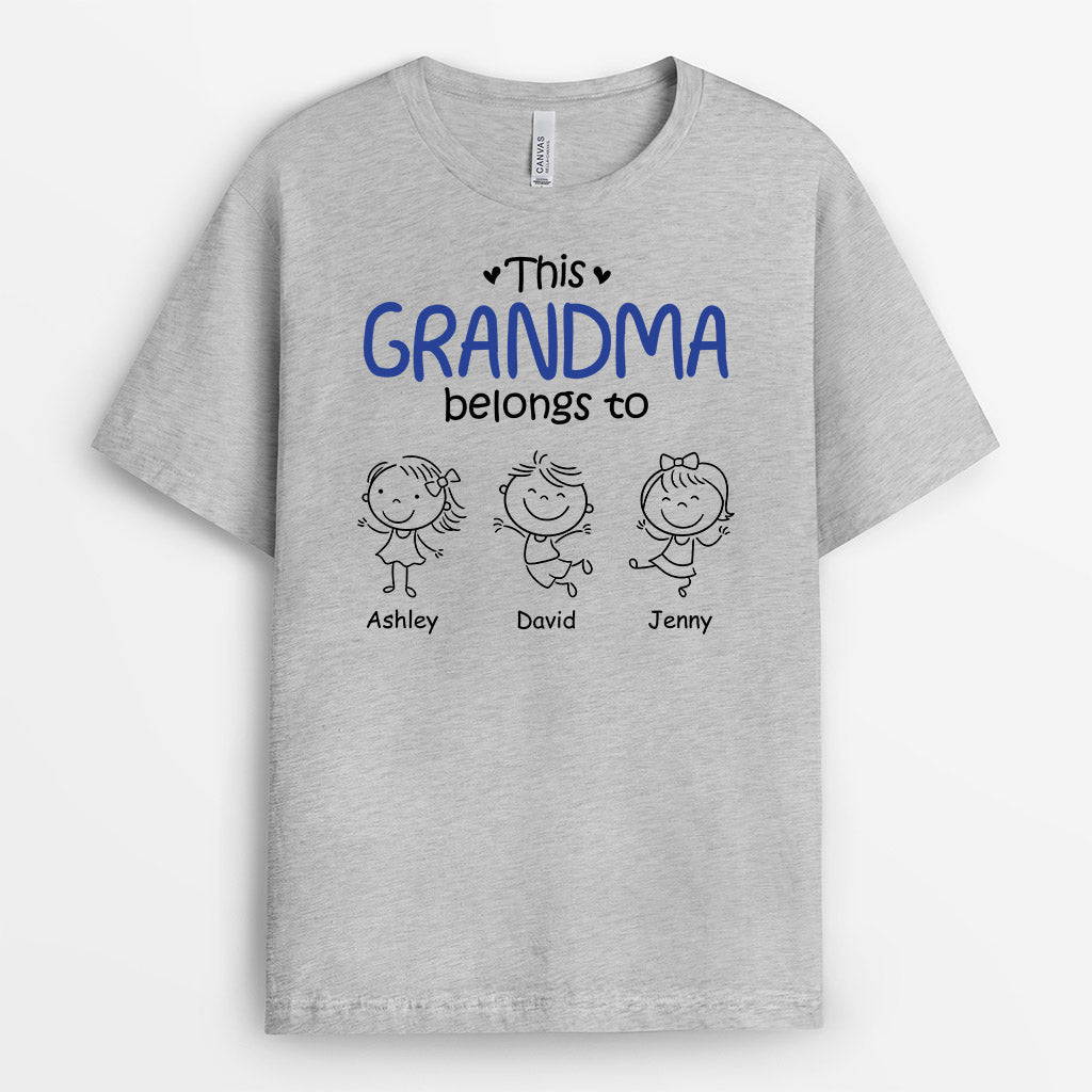 Personalized This Sweetest Mommy Grandma Belongs To T-shirt