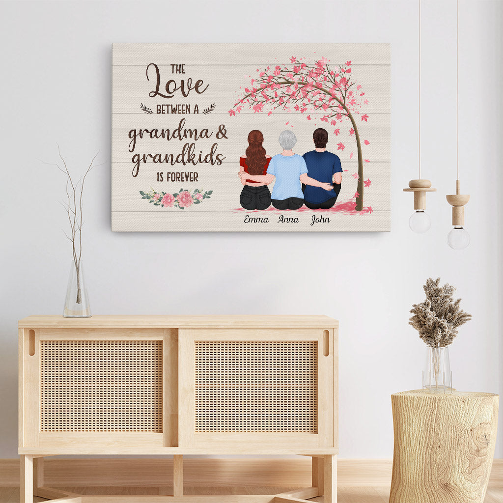 Personalized The Forever Love Between A Mother/Grandma And Kids Canvas