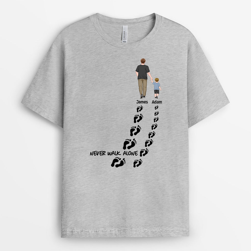 Personalized Never Walk Alone When You Have Dad/Grandpa T-shirt
