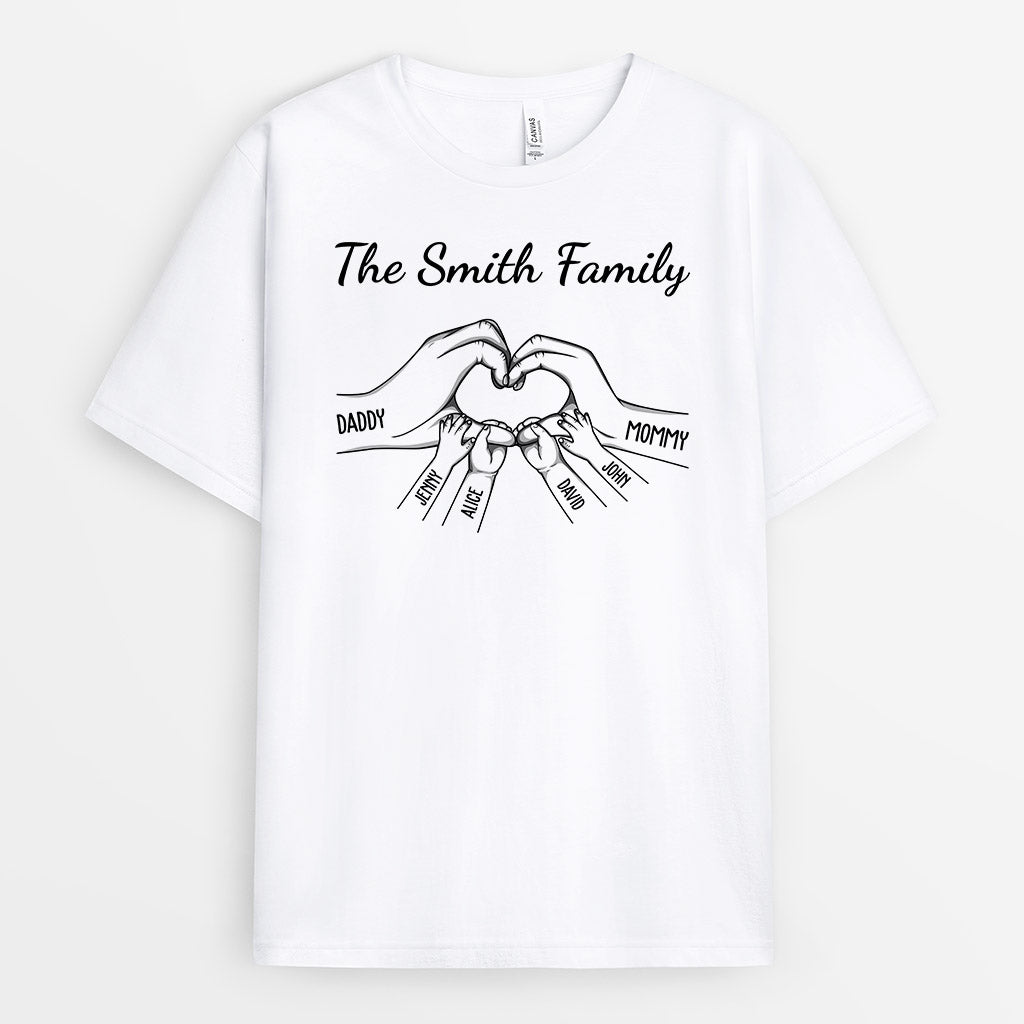The Smith Family Heart - Customized Family T Shirts - Custom Gift For Family