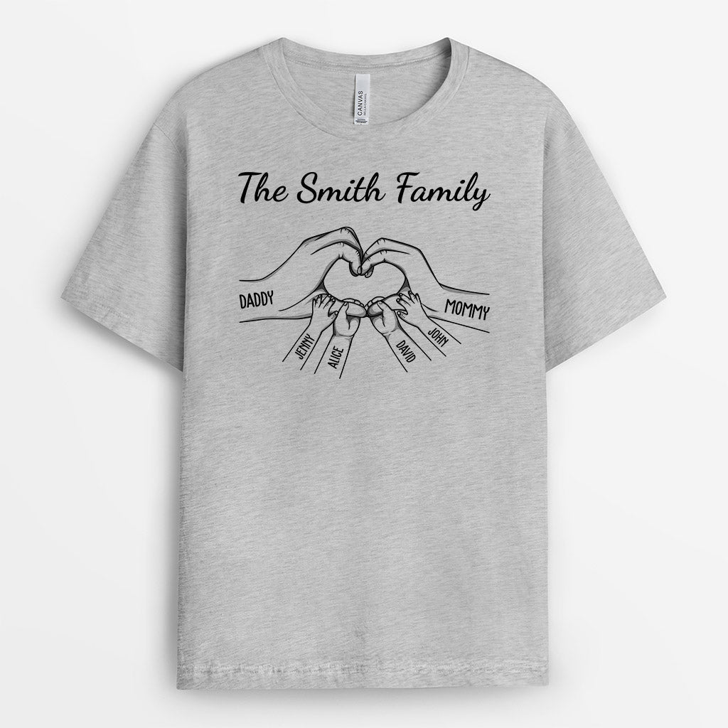 The Smith Family Heart - Customized Family T Shirts - Custom Gift For Family