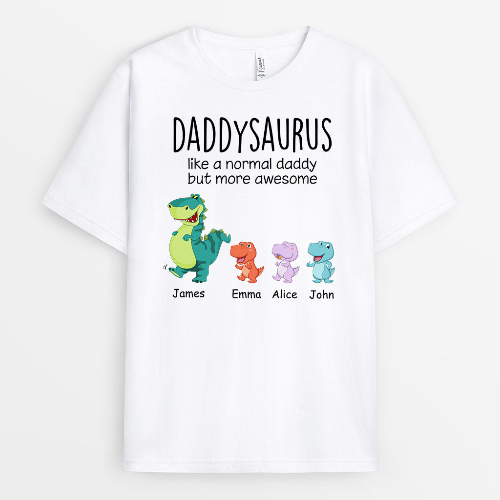Personalized Normal But More Awesome Daddysaurus Grandpasaurus T-shirt