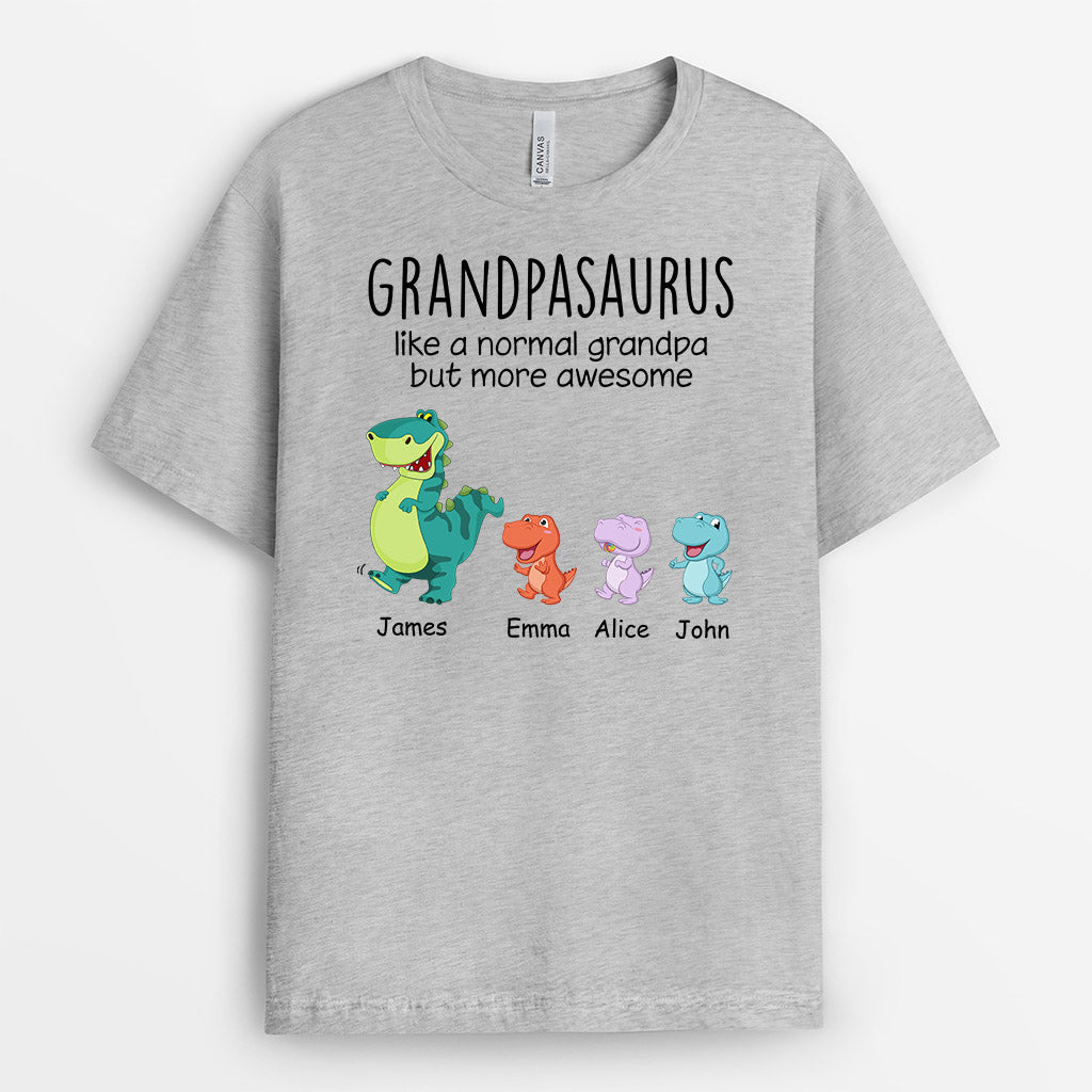 Personalized Normal But More Awesome Daddysaurus Grandpasaurus T-shirt