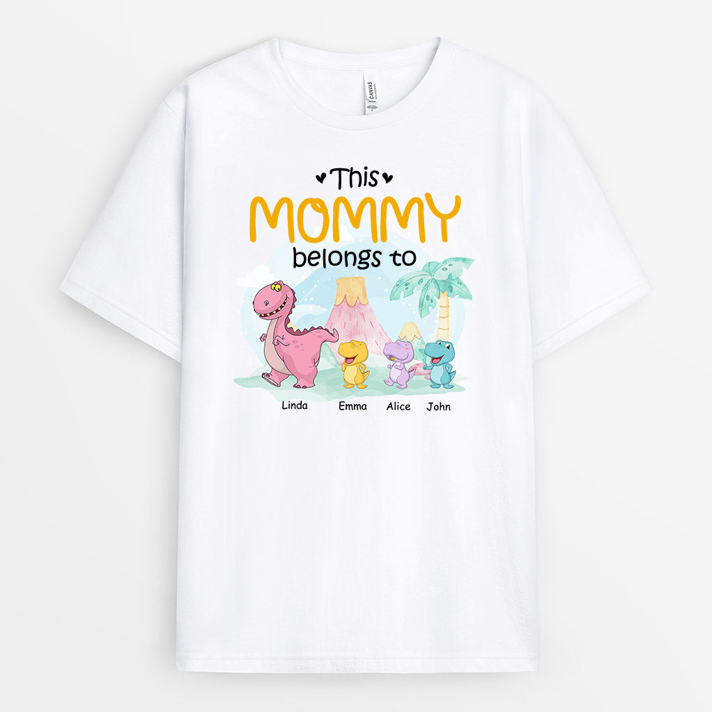 Personalized This Sweet Dinosaur Grandma/Mommy Belongs To T-shirt