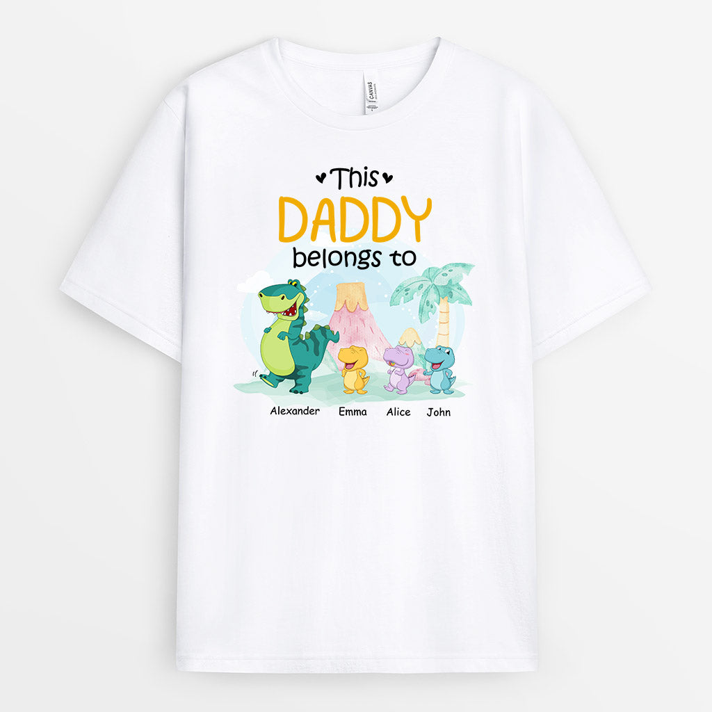 Personalized This Awesome Dinosaurs Grandpa/Daddy Truly Belongs To T-shirt