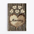 Personalized Mommy/Grandma Sweet Little Hearts On Trunk Canvas