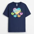 Personalized Mommy/Grandma Heart With Kids Hearts T-shirt