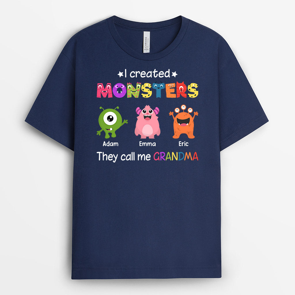 Personalized I Created Monsters That Call Me Mom/Grandma T-shirt