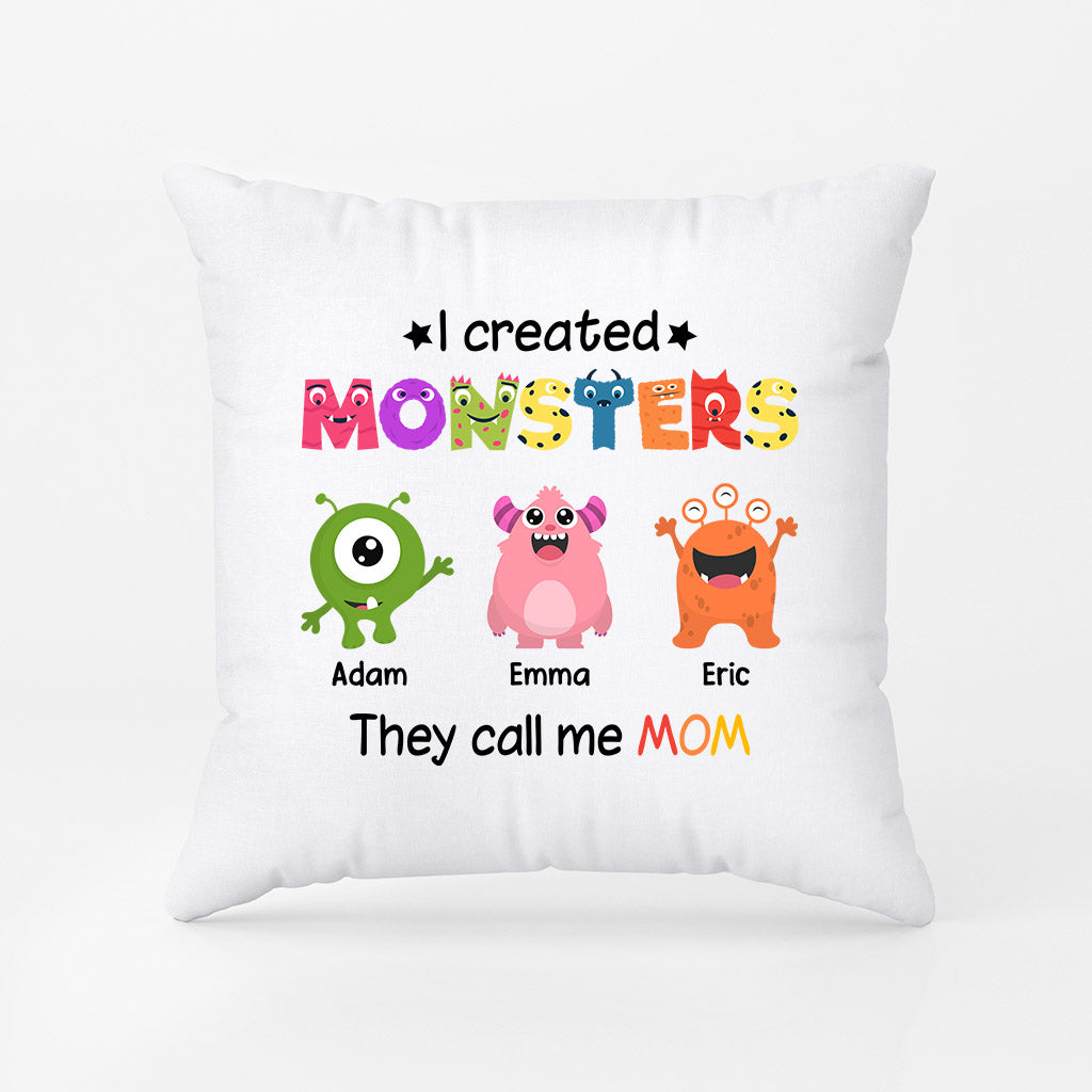 Personalized I Create These Monsters And They Call Me Mom/Grandma Pillow