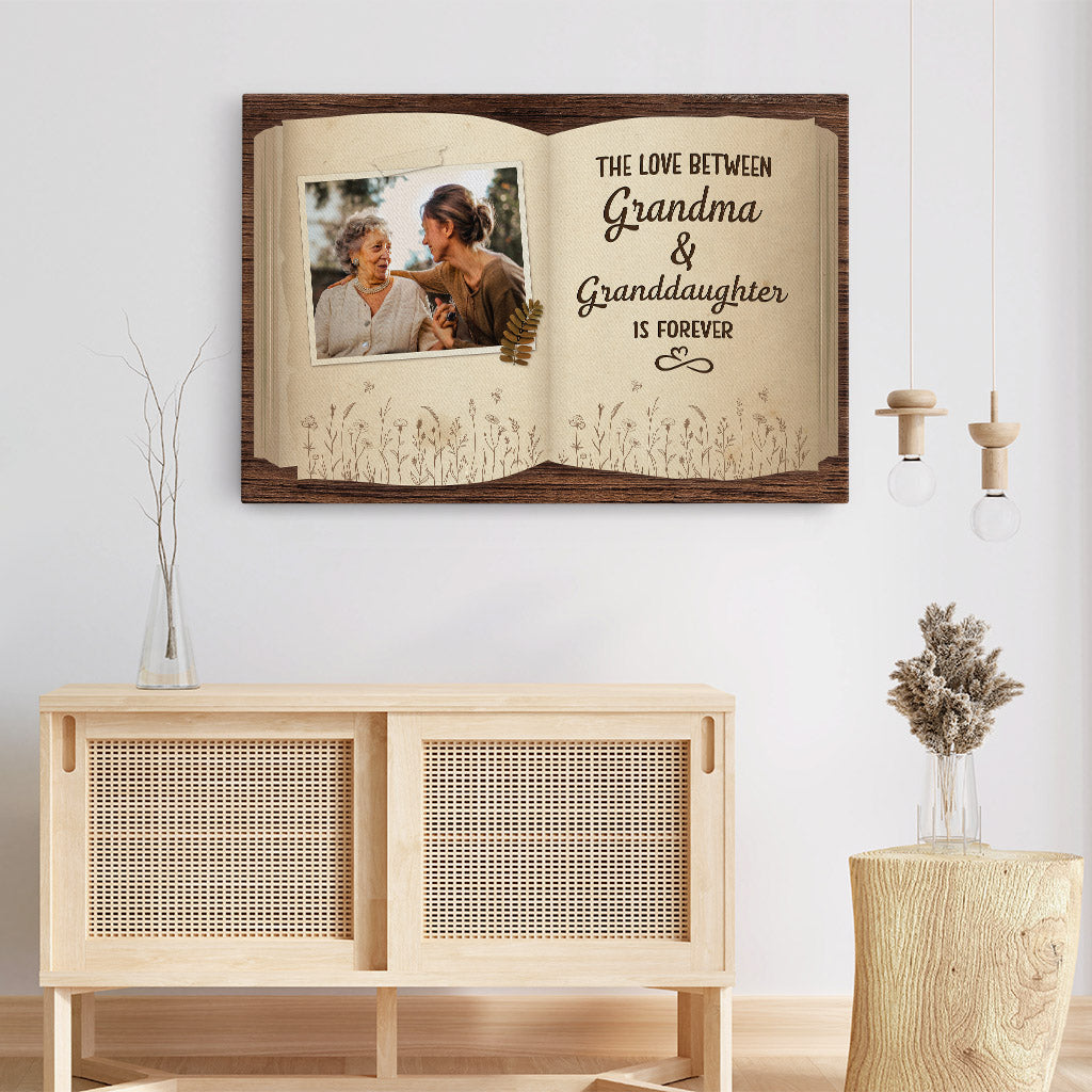 Personalized The Love Between Grandma/Mother And Kids Is Forever Canvas