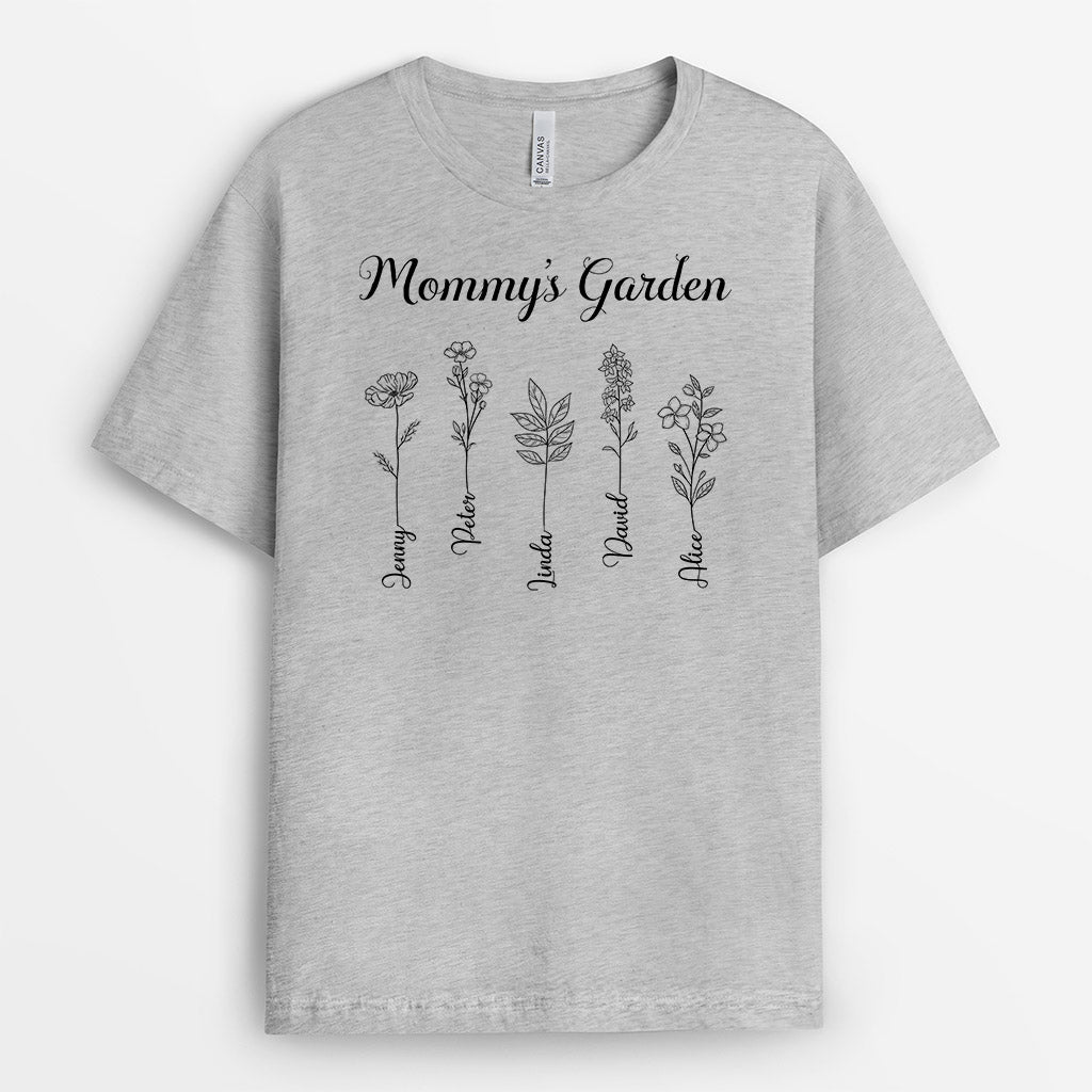 Personalized Mommy/Grandma Simple But Beautiful Garden T-shirt