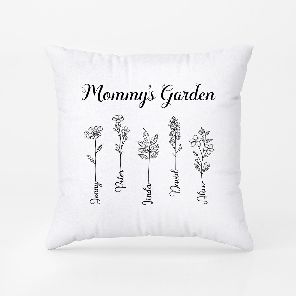 Personalized Mommy/Grandma Simple And Very Beautiful Garden Pillow