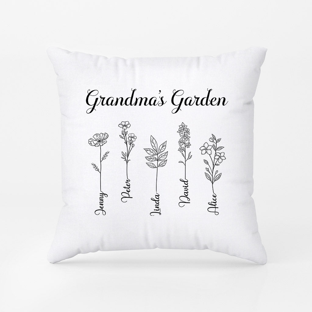 Personalized Mommy/Grandma Simple And Very Beautiful Garden Pillow
