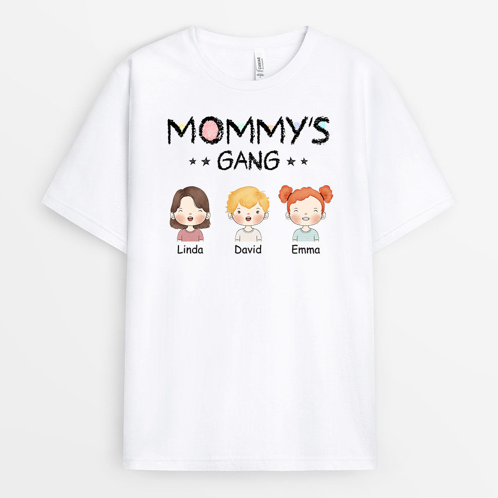 Personalized Mommy/Grandma Special And Cute Gang T-shirt