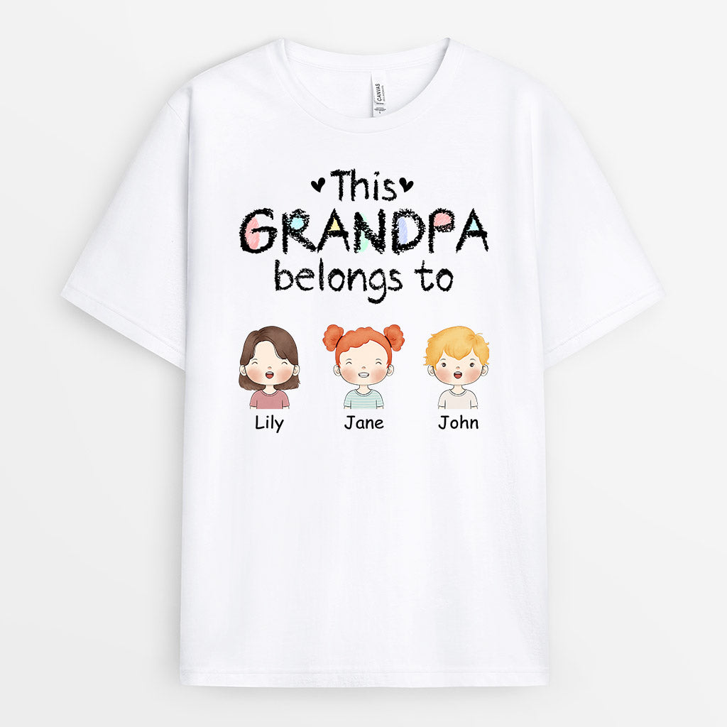 Personalized This Perfect Daddy/Grandpa Forever Belongs To T-shirt