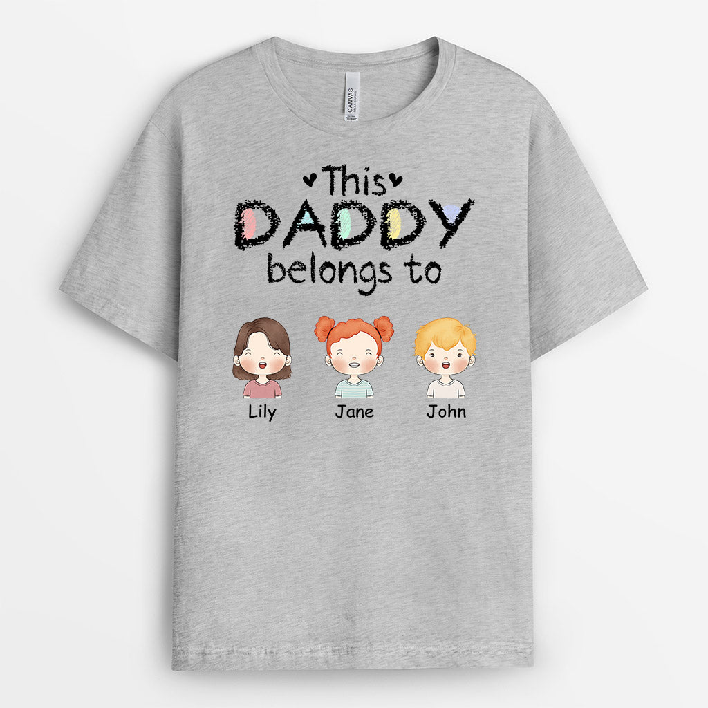 Personalized This Perfect Daddy/Grandpa Forever Belongs To T-shirt