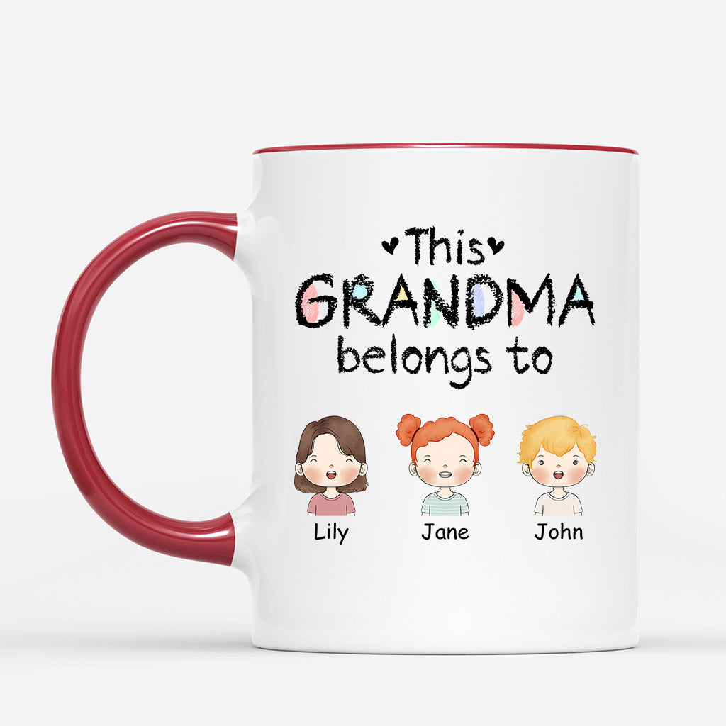 Personalized This Very Lovely Mommy/Grandma Belongs To Kids Mug