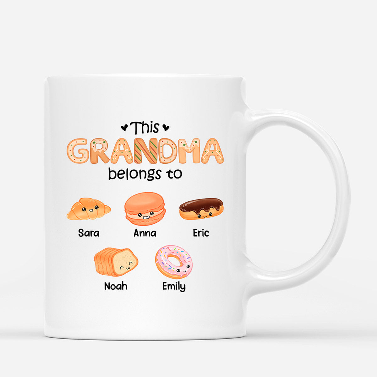 Personalized This Grandma/Mommy Belongs To These Sweetest Kids Mug