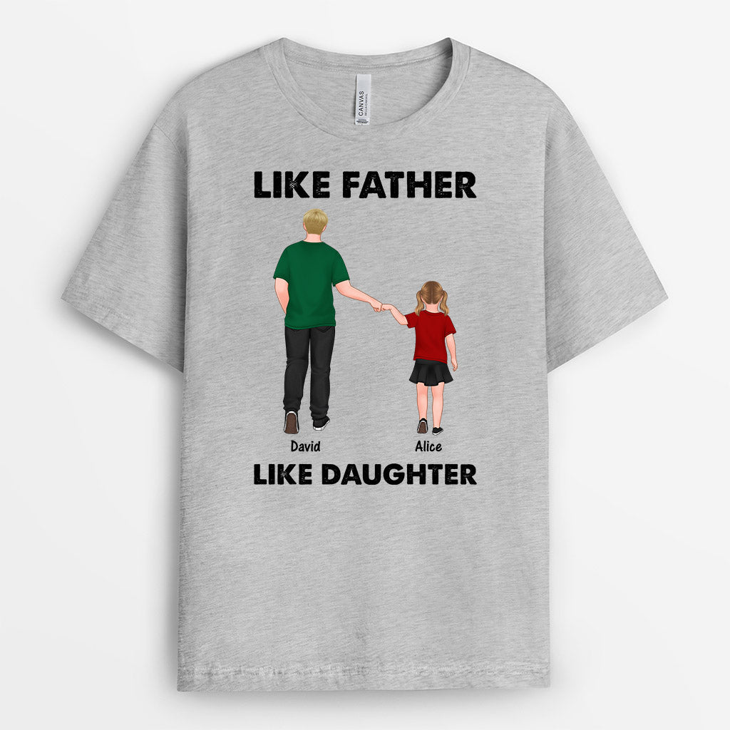 Personalized Like Father Like Daughter/Son Hold Hands T-shirt