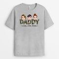 Personalized Daddy/Grandpa With Little Adorable Kids T-shirt
