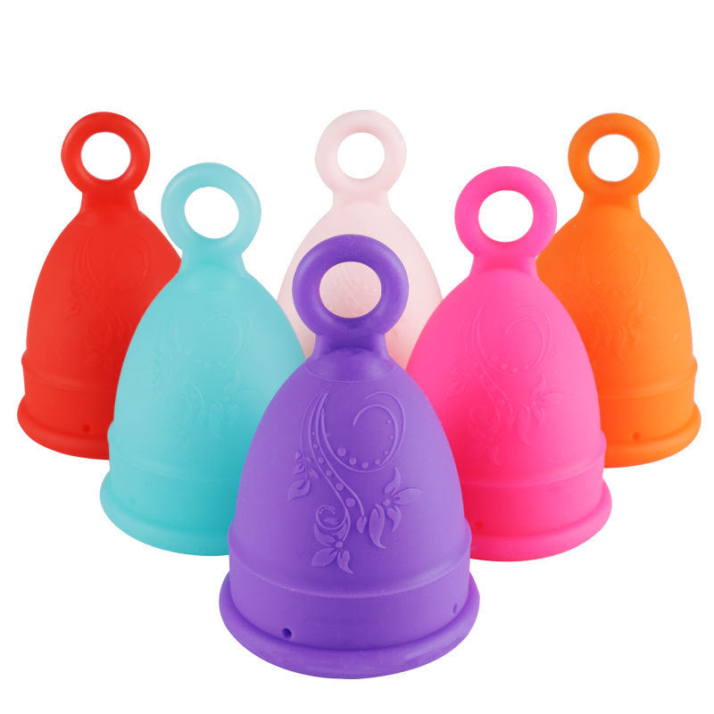 Menstrual cup, silicone, suitable for swimming during menstruation.